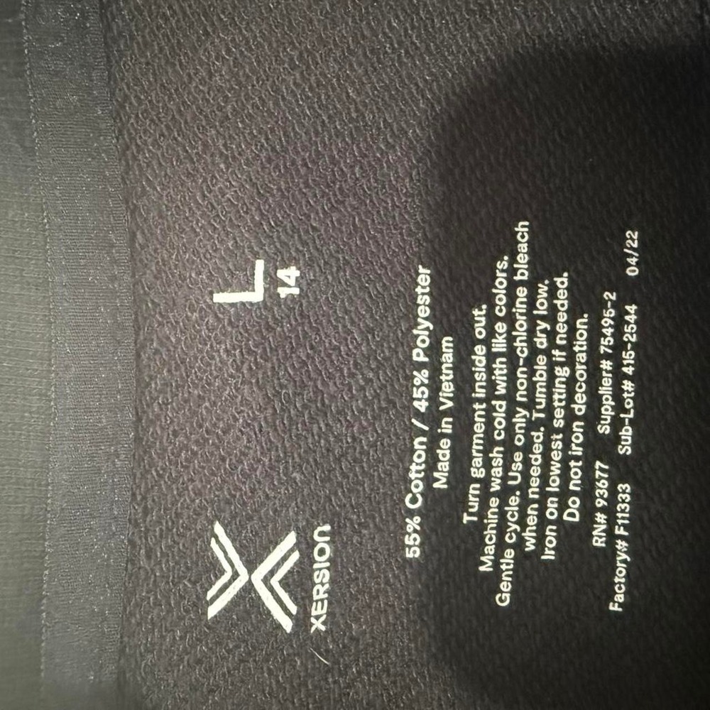 Xersion black long sleeve shirt with rainbow "powerful"‎ tex - Picture 7 of 7